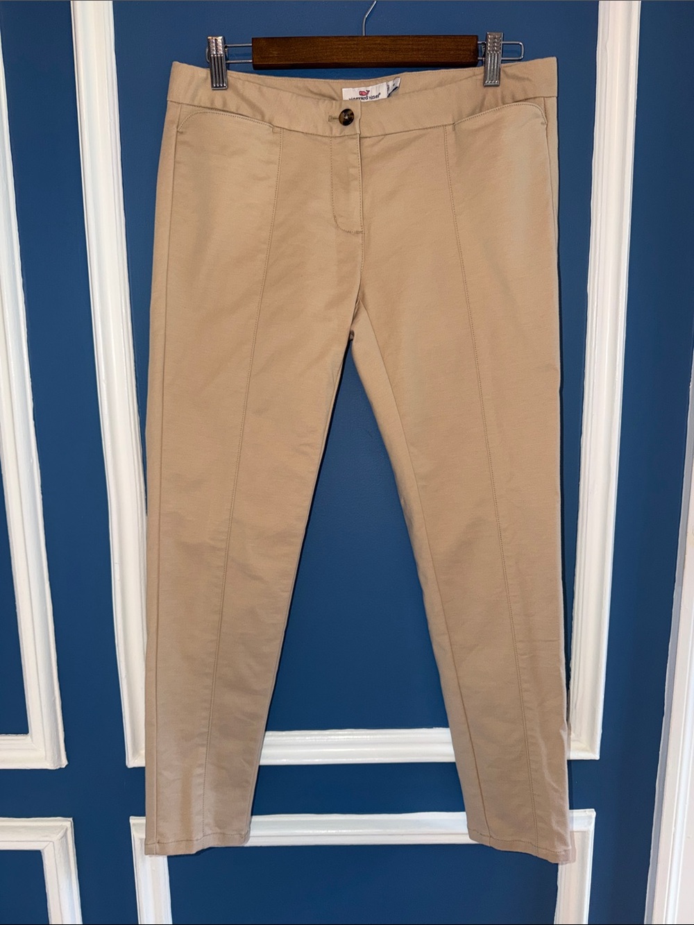 Vineyard Vines Women's Khaki Skinny Low Rise Stretch Ankle Pants - Size 4